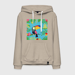 Мужская толстовка-худи Тукан милый