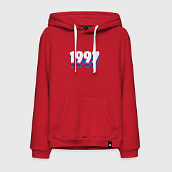 Толстовка-худи хлопковая мужская Made in 1997 vintage art, цвет: красный