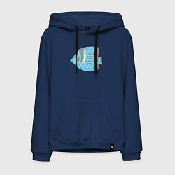 Мужская толстовка-худи Синяя рыбка