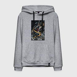 Мужская толстовка-худи The whiskered dragon