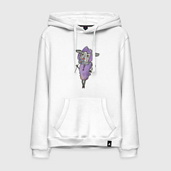 Мужская толстовка-худи Фиолетовая овечка с цветком