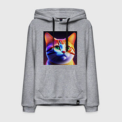 Мужская толстовка-худи Милый котик с большими глазами