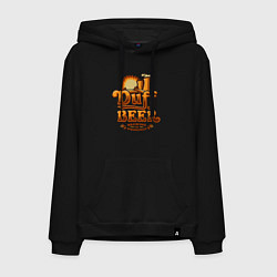 Толстовка-худи хлопковая мужская Duff beer brewing, цвет: черный