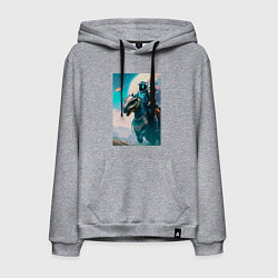 Мужская толстовка-худи Космонавт верхом на динозавре