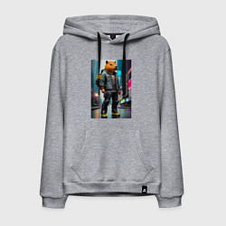 Мужская толстовка-худи Cool Capy - New York - cyberpunk - neural network