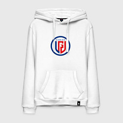Толстовка-худи хлопковая мужская PSG LGD logo, цвет: белый
