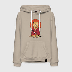 Мужская толстовка-худи Samurai kimono cat