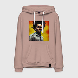 Мужская толстовка-худи Граффити Арт в оранжевых тонах Боб Марли