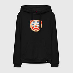 Толстовка-худи хлопковая мужская Клоун из клоунов, цвет: черный