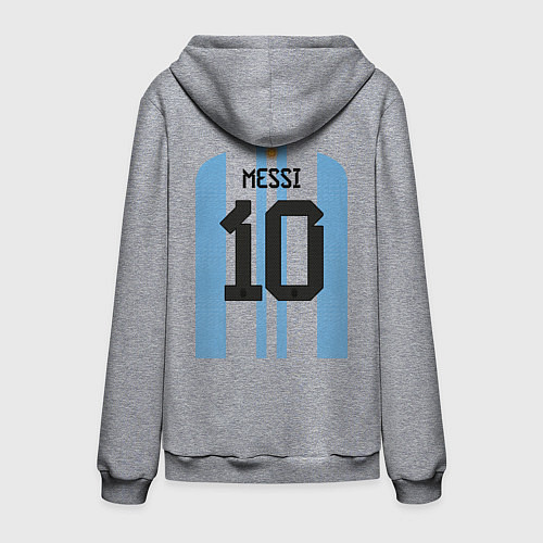 Мужская толстовка-худи Месси сборная Аргентины ЧМ 2022 / Меланж – фото 2