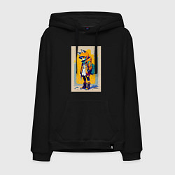 Мужская толстовка-худи Fox cub - urban style - neural network