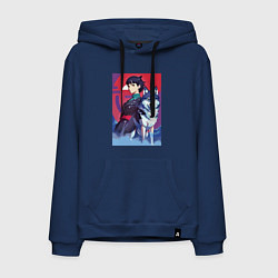 Мужская толстовка-худи Девочка со своим другом волком - аниме