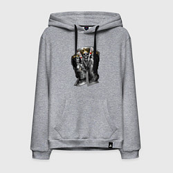 Мужская толстовка-худи Девушки, карты и скелет в короне