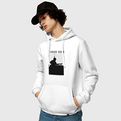 Толстовка-худи хлопковая мужская Tribute to Leonard Cohen, цвет: белый — фото 2