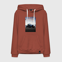 Мужская толстовка-худи Авто на фоне неба