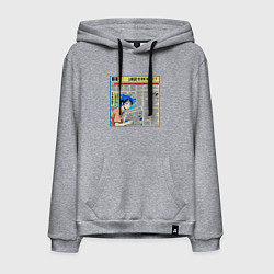 Мужская толстовка-худи Газета в стиле аниме