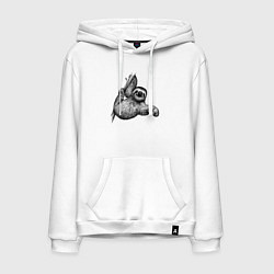 Мужская толстовка-худи Ленивец на дереве