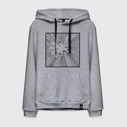 Мужская толстовка-худи Небоскребы: перспектива города снизу в стиле графи