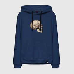 Мужская толстовка-худи Череп цветной сбоку