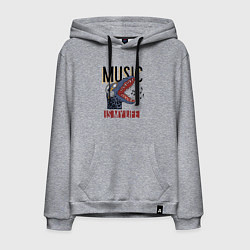 Мужская толстовка-худи Music is my live