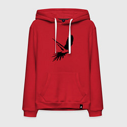 Мужская толстовка-худи Попугай летит трафарет