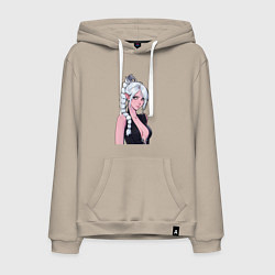 Мужская толстовка-худи Шэдоухарт - серебрянные волосы