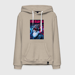 Мужская толстовка-худи Santa Claus - cyber dragon year