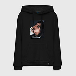 Толстовка-худи хлопковая мужская Hyunjin Rock Star Stray Kids, цвет: черный