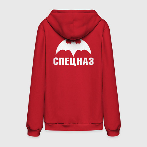 Мужская толстовка-худи Разведка - спецназ ГРУ / Красный – фото 2