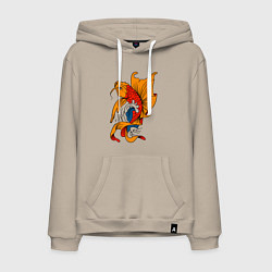 Мужская толстовка-худи Рыба кои в японском стиле