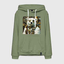 Мужская толстовка-худи Северный медведь воин в очках в стиле стимпанк