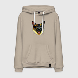 Мужская толстовка-худи Кот meow стикер