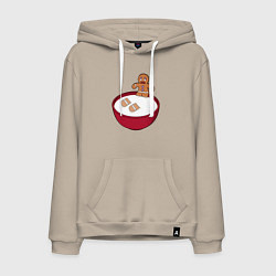 Мужская толстовка-худи Человечек пряник