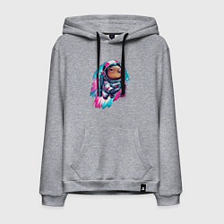 Мужская толстовка-худи Полёт космонавта капибары - нейросеть