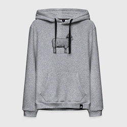 Мужская толстовка-худи Овечка новогодняя