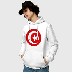 Толстовка-худи хлопковая мужская Тунис, цвет: белый — фото 2