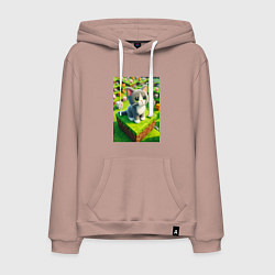 Мужская толстовка-худи Funny kitten - Minecraft ai art