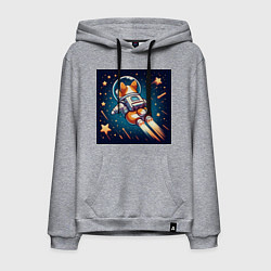 Мужская толстовка-худи Реактивный корги в космосе