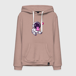 Мужская толстовка-худи Космонавт и мороженое