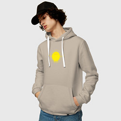Толстовка-худи хлопковая мужская Sunny relax, цвет: миндальный — фото 2