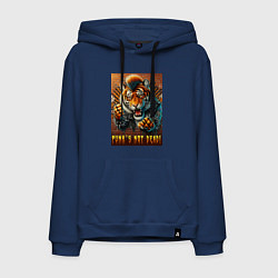 Мужская толстовка-худи Punks not dead - motto tiger