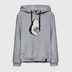 Мужская толстовка-худи Космонавт и авокадо