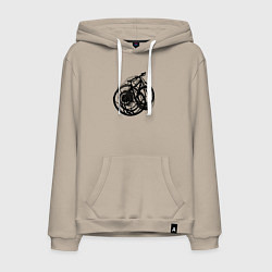 Мужская толстовка-худи Абстрактное велосипедное тату