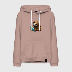 Мужская толстовка-худи Ленивец за ноутбуком