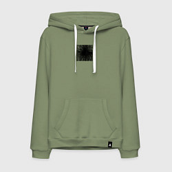 Толстовка-худи хлопковая мужская Карандашные каракули, цвет: авокадо