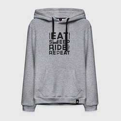 Мужская толстовка-худи Eat sleep ride repeat