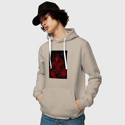 Толстовка-худи хлопковая мужская Убийца гоблинов мечник, цвет: миндальный — фото 2