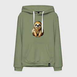 Мужская толстовка-худи Портрет ленивца