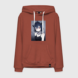 Толстовка-худи хлопковая мужская Чёрный клевер Секре Сваллотейл Неро, цвет: кирпичный