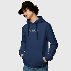 Толстовка-худи хлопковая мужская Zenless zone zero логотип, цвет: тёмно-синий — фото 2